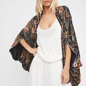 Free People Jaipur Printed Embellished Kimono